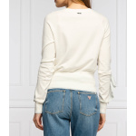 Liu-Jo-Pulover-tricotat-fin-Alb-cu-argintiu-Masura-S-CF0182-1