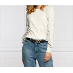 Liu-Jo-Pulover-tricotat-fin-Alb-cu-argintiu-Masura-S-CF0182-1